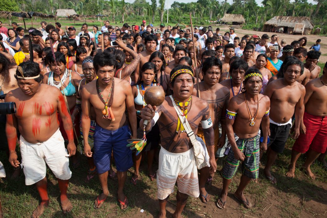 Indígenas Apinajé, Krahô, Xerente, Canela e Avá Canoeiro no encontro. Foto: Edson Prudencio/APA-TO